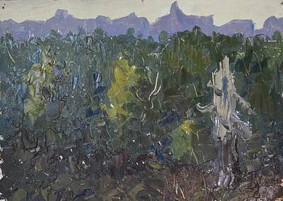 Алисов Н.В. 1970-е годы. ГЗ23 Картон, масло. Размер 25х34,5 см. Алисов Николай Васильевич (1929 