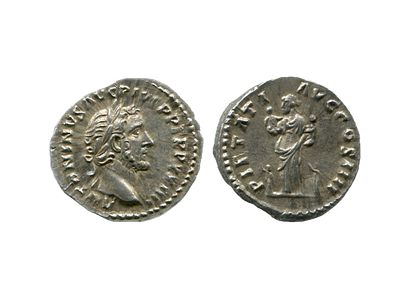 Денарий. Римская империя. Антонин Пий. 138-161 годы. Серебро. 3.58 г, 18 мм