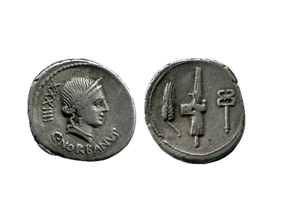 Денарий. Римская республика. Гней Норбан. 83 год до н. э. Серебро. 3.84 г, 19 мм