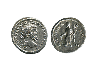 Денарий. Римская империя. Септимий Север. 193-211 годы. Серебро. 3.37 г, 20 мм