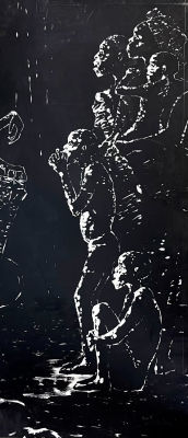 Хотим есть. Ткаченко В.И. Бумага, тушь, белила. Размер 94х46 см. Ткаченко Владимир Ильич 