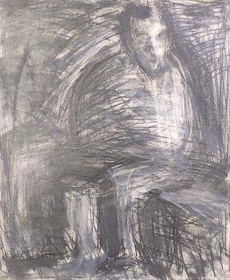 Наседкин Н.Н. 1990-е годы. ГЗ23 Бумага, карандаш, белила. Размер 48х39,5 см. Николай Николаевич 