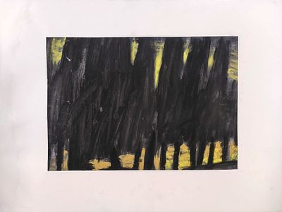 Наседкин Н.Н. 1990-е годы. ГЗ23 Бумага, гуашь. Размер 30х43 см. Николай Николаевич Наседкин. 