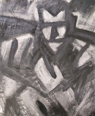 Наседкин Н.Н. "Курбатов" 1992 год. ГЗ23 Бумага, смеш. техника. Размер 64х52 см. Николай 