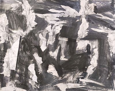 Наседкин Н.Н. "Погонщик коз" 1999 год. Бумага, тушь, карандаш. Размер 55х69 см. Николай 