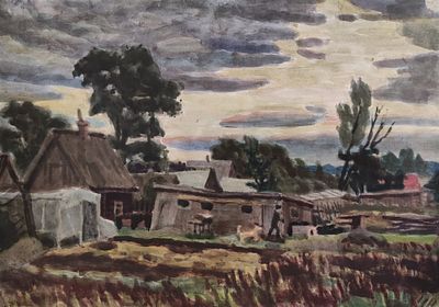 Курилович А.М. ГЗ23 Бумага, акварель. Размер 41х58 см. Курилович Александр Михайлович (1928 