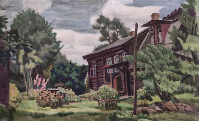 Курилович А.М. ГЗ23 Бумага, акварель. Размер 41х66 см. Курилович Александр Михайлович (1928 
