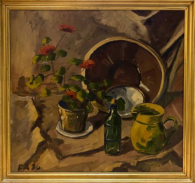 Антонов Ф.В. "Натюрморт" 1936 год. БГ23 Холст, масло. Размер 65,5х69,5 см. Подпись автора в 