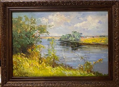 Шкляров А.А. 1971 год. Картон, масло. Размер 33х48 см. Шкляров Александр Астафьевич 
