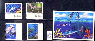 Гренада.
1997. Серия: Доисторические животные. 4 марки и блок. Состояние: MNH.
. Mi 3421-3424, BL454