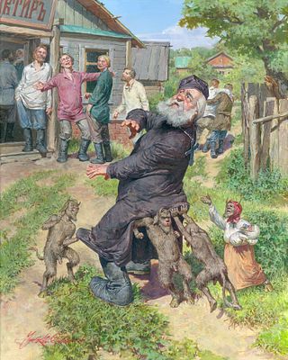 Чумаков-Орлеанский В.В. "Жизнь и удивительные приключения раба божьего" 2025 год. Холст, масло. 