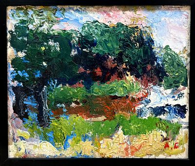Бух А. &laquo;Беседа&raquo; 1993 год. ДС23 Холст. Масло. Размер 50х80 см. Бух Арон Фроимович (1923 - 2006 