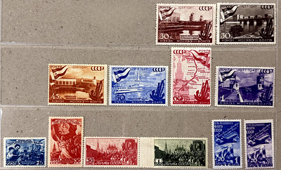 СССР. Серия "Женский день (8 марта)" 1947 год. Серия "1 мая" 1947 год. Серия "День воздушного 