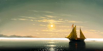 Кириллов С. "Штиль" МР23 Холст, масло. Размер 25х50 см.