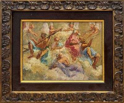 Смирнов М.А. "Рай" 2003 год. Картон, масло. Размер 18х24 см. Смирнов Марк Александрович родился 