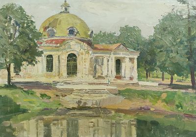 Козлинский А.А. "Кусково" 1960-е годы. Картон, масло. Размер 50х70 см. КОЗЛИНСКИЙ АНАТОЛИЙ 