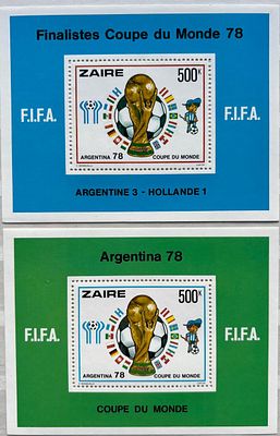 Заир. 1978. Чемпионат мира по футболу 1978. Аргентина. FIFA World Cup 1978 - Argentina. 