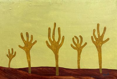 Ли А.П. "Долина жаждущих" 1989 год. БВ25 Холст, масло. Размер 85х123 см. Ли Александр Павлович 