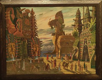 Иванов В.Б. "Великий дракон" 2017 год. Холст, масло. Размер 75х100 см. Подпись автора в правом 