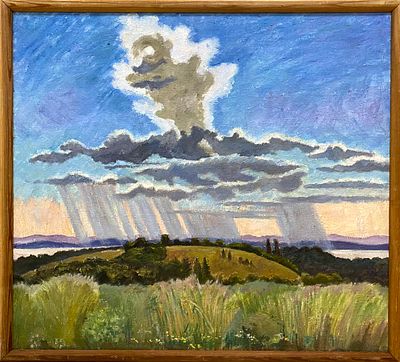 Куранская О.С. "Лето в Карелии" АЛ23 Холст, масло. Размер 55х61 см. Куранская Ольга Степановна 