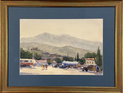 Аракелов В.Н. "Крым" 1950-е годы. АЛ23 Бумага, акварель. Размер 38х26 см. Аракелов Вартан 