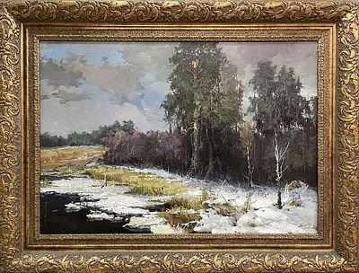 Быков В.А. "Весна" 2024 год. Холст, масло. Размер 67х47 см. Быков Виктор Александрович (1958 