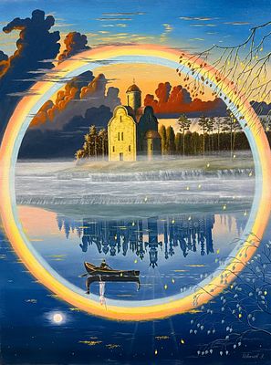 Иванов В.Б. "Зеркало времени" 2011 год. Холст, масло. Размер 60х45 см. Подпись автора в правом 