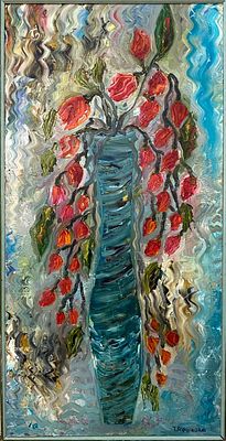 Горшкова Т.В. "Осеннее танго" 2006 год. Холст, масло. Размер 100х50 см.