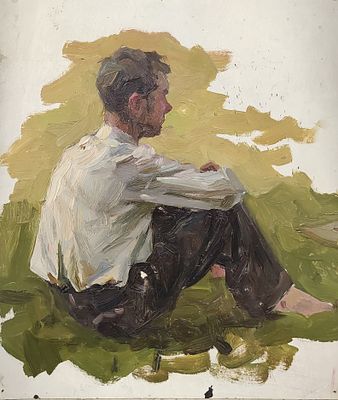 Вишняков О.Н. 1960-е годы. АЛ23 Картон, масло. Размер 28,5х24,5 см. Вишняков Олег Николаевич 