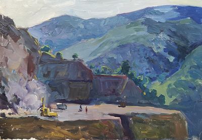 Данилевский Е.Л. АЛ23 Картон, масло. Размер 34,5х50 см. Данилевский Евгений Иванович 