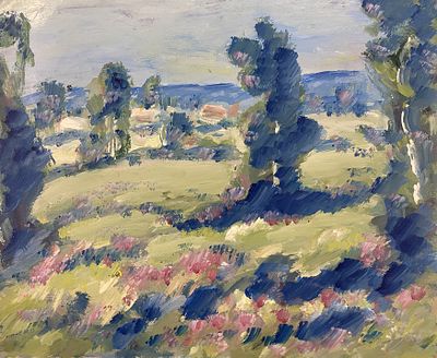 Усачев А.А. 1960-е годы. ГЗ23 Картон, масло. Размер 55х45 см. Двусторонняя работа. Усачев 