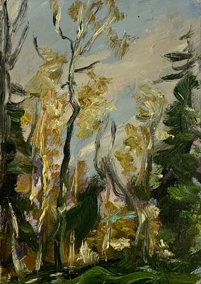 Усачев А.А. 1960-е годы. БГ23 Картон, масло. Размер 15,6х11 см. Усачев Анатолий Андреевич. 