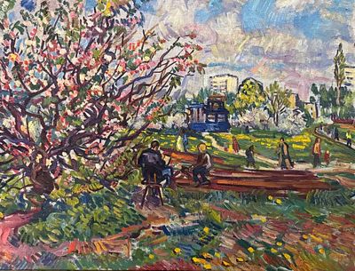 Карабчиевский Д.Ю. 1980-е годы. РР23 Холст, масло. Размер 70х94 см. Дмитрий Юрьевич 