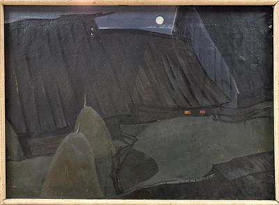 Турбин А.К. Дача» 1979 год. Холст, масло. Размер 70х90 см. Подпись автора на обороте. Альберт 