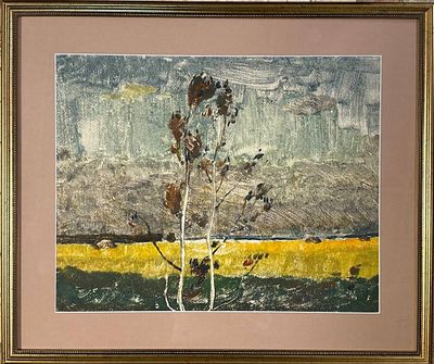 Н.Х. "Поле" КЗ23 Бумага, масло. Размер 35х44,5 см.