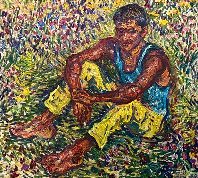 Карабчиевский Д.Ю. 1980-е годы. РР23 Холст. масло. Размер 79х89 см. Дмитрий Юрьевич 