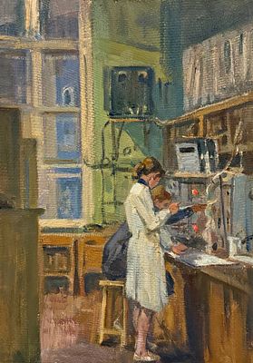 Калмыкова О.И. 1973 год. РР23 Холст на картоне, масло. Размер 50х35 см.