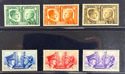 Италия. Немецко-Итальянское содружество. 1941 год. **
Предлагаемые марки не предназначены для 