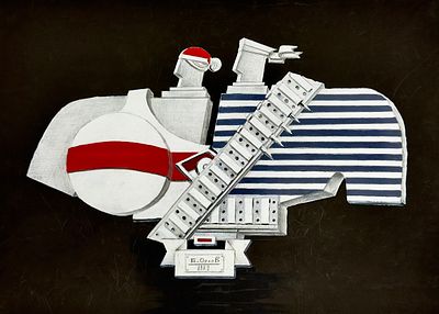 "Матрос и спортсменка". Борис Орлов
Из цикла &laquo;Пламенеющая империя&raquo; 
Темпера, цветные карандаши 