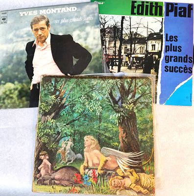 לוט שלושה תקליטי וינטג', ליודעים להעריך. שלושה ענקי מוסיקה: אדית פיאף: LES PLUS GRANDS SUCCES; 