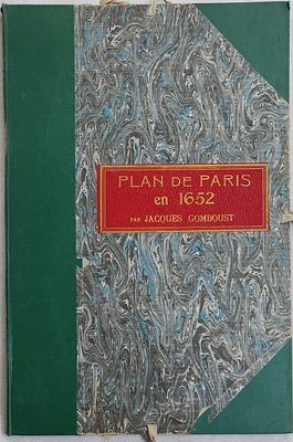 קלסר ובו תכניות של העיר פריז ב-1652, מאת ז'אק גומבוסט. 
התוכנית של פריז משנת 1652, המכונה 