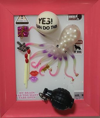 POP ART אמן אמריקאי. יצירות אמנות מחוייכות בנושאים שונים, עם כיתובים משעשעים באנגלית. ממוסגרות 