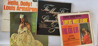 לוט תקליטים של ענקי המוסיקה. "הלו דולי", חליל הזהב של גיאורג זאמפיר, פסקול "LOVERS MUST LEARN", 