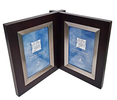 לוט שני מעמדים מודולריים, של שתי מסגרות עץ ומתכות, ניתן לשלבן זו בזו. לצילומים, או מסמכים 