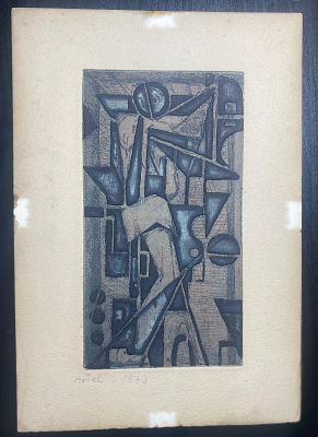 Abstract work 20th century in style of Malevich, known as suprematism, 