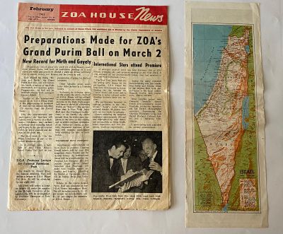 נדיר - עיתון "בית ציוני אמריקה", מפברואר 1961. מדווח על מספר אירועים: 