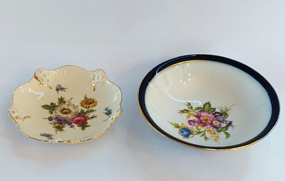 לוט שני קערות הגשה ישנות מאוד. מרהיבות בעיטוריהן האלגנטיים. האחת של רוזנטאל ROSENTHAL והאחרת של 