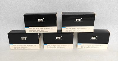MONT BLANC - THE ART OF WRITING חמישה מארזי דיו של "מון בלאן". חדשים. לא היו בשימוש. 50 מ"ל כל אחד.