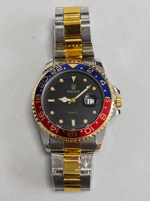 שעון יד "רולקס" ROLEX SUBMARINER רפליקה איכותית. בצבעים בולטים עזים בבזל. לוח שחור. תחליפי 