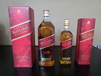 1.75+0.7 ליטר **זוג בקבוקי Johnnie Walker Red Label – באריזות מקוריות** 
שני בקבוקים **סגורים** 